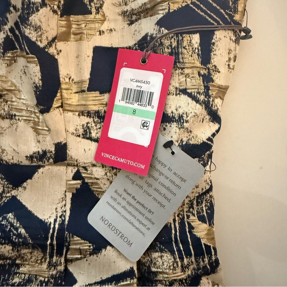 VINCE CAMUTO Jacquard Abstract Print Fit and Flare Mini Dress, NWT - Picture 13 of 14